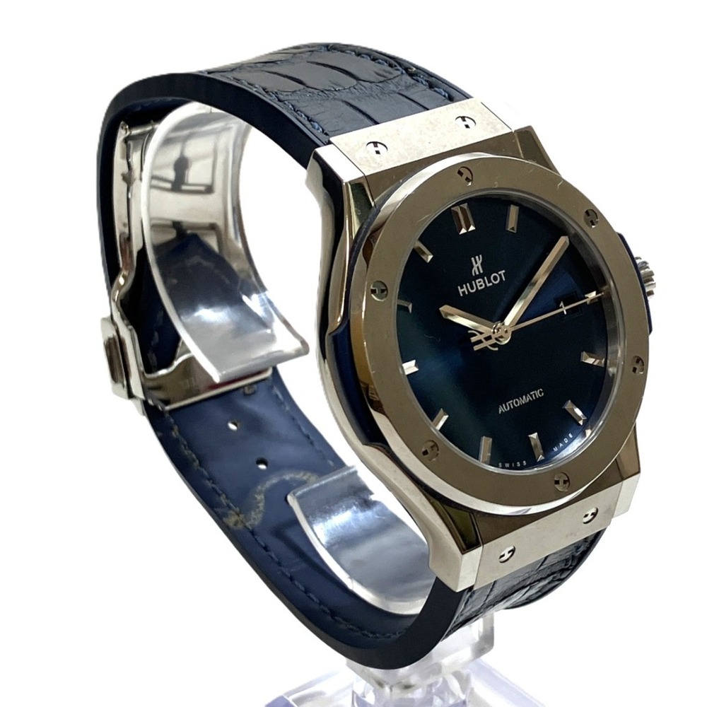 Hublot Classic Fusion wristwatch, total weight 81.0g, titanium, genuine leath... - Picture 3 of 9
